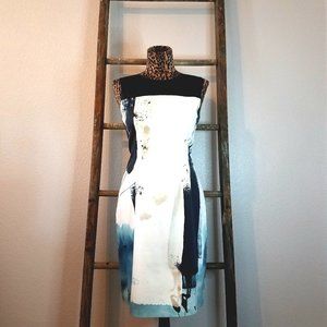ELIE TAHARI Watercolor Sheath Dress – size 10